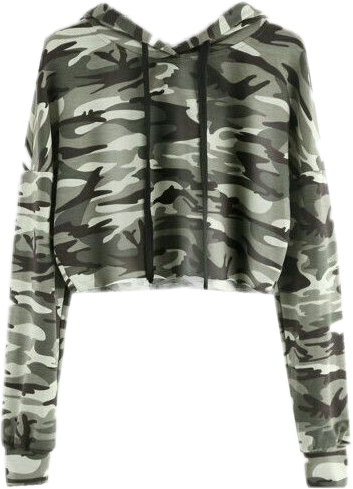 green hoodie crop top