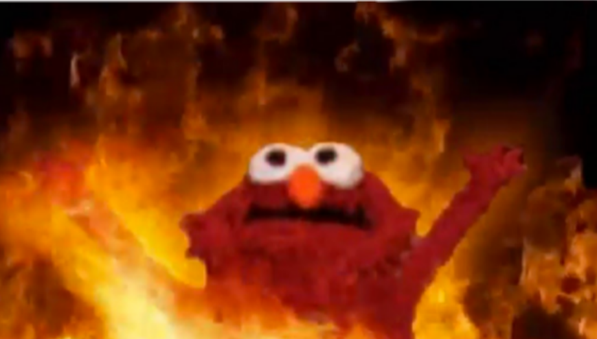 Elmo meme fire red aesthetic redaesthetic...