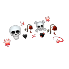 emoji emojicrown skull death star freetoedit