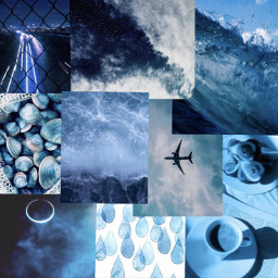 freetoedit tumblr aesthetic waves blue