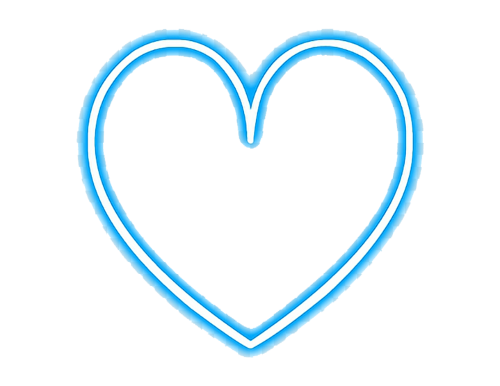 neon blue heart freetoedit - Sticker by Anna 🌈