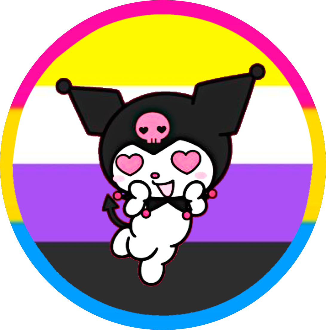 pride nonbinary pansexual kuromi sticker by @stinkbugg