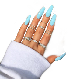 nails sticker png blue rings freetoedit