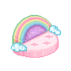 pink rainbow couch pixelart pixel freetoedit
