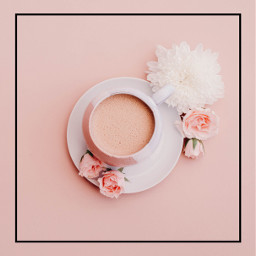 freetoedit coffeeshop cup pink flower