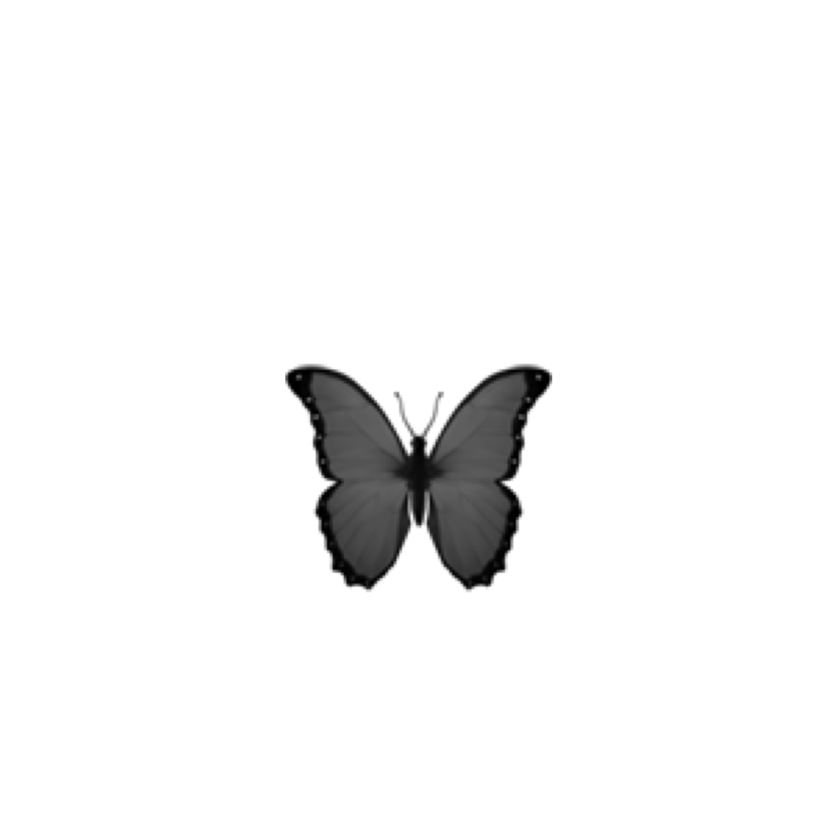 Black Gray Butterfly Emoji Sticker By Game Over