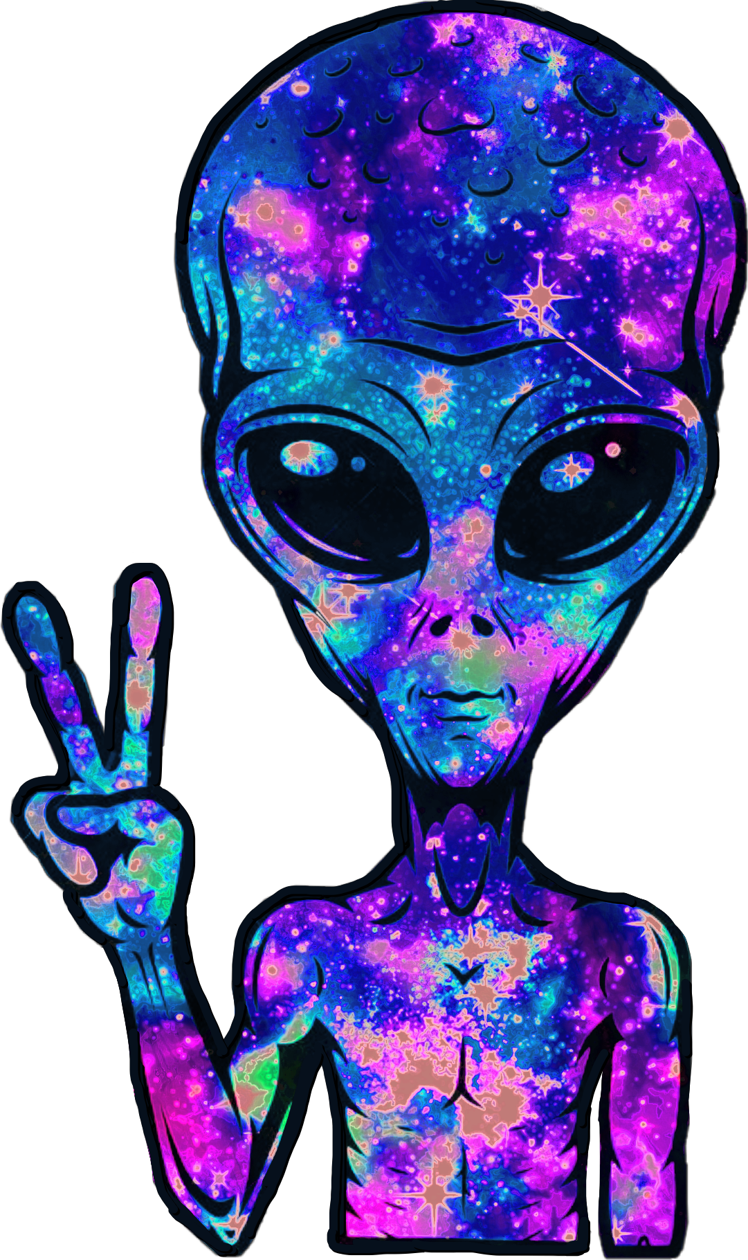 alien aliens galaxy peace colorful space...