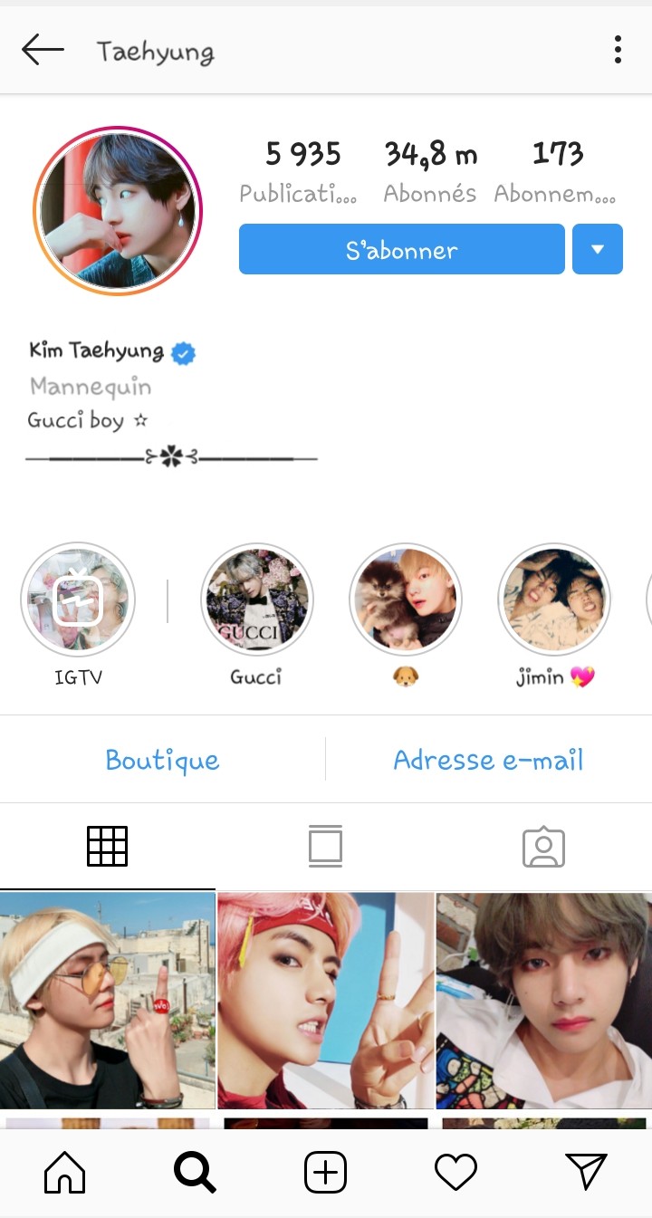 Taehyung Bts Instagram By B4by Chim
