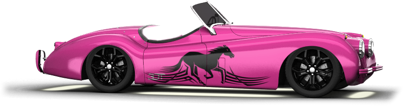 car convertible jaguar frestickers pink freetoedit