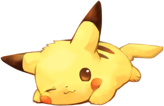 Kawaii Pikachu Yellow Pokemon Cute Pokemon Chibi Sleepi