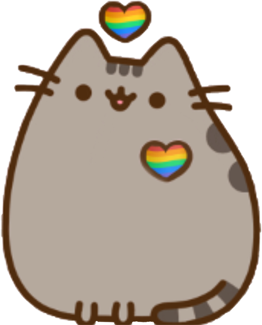pusheen cat rainbow