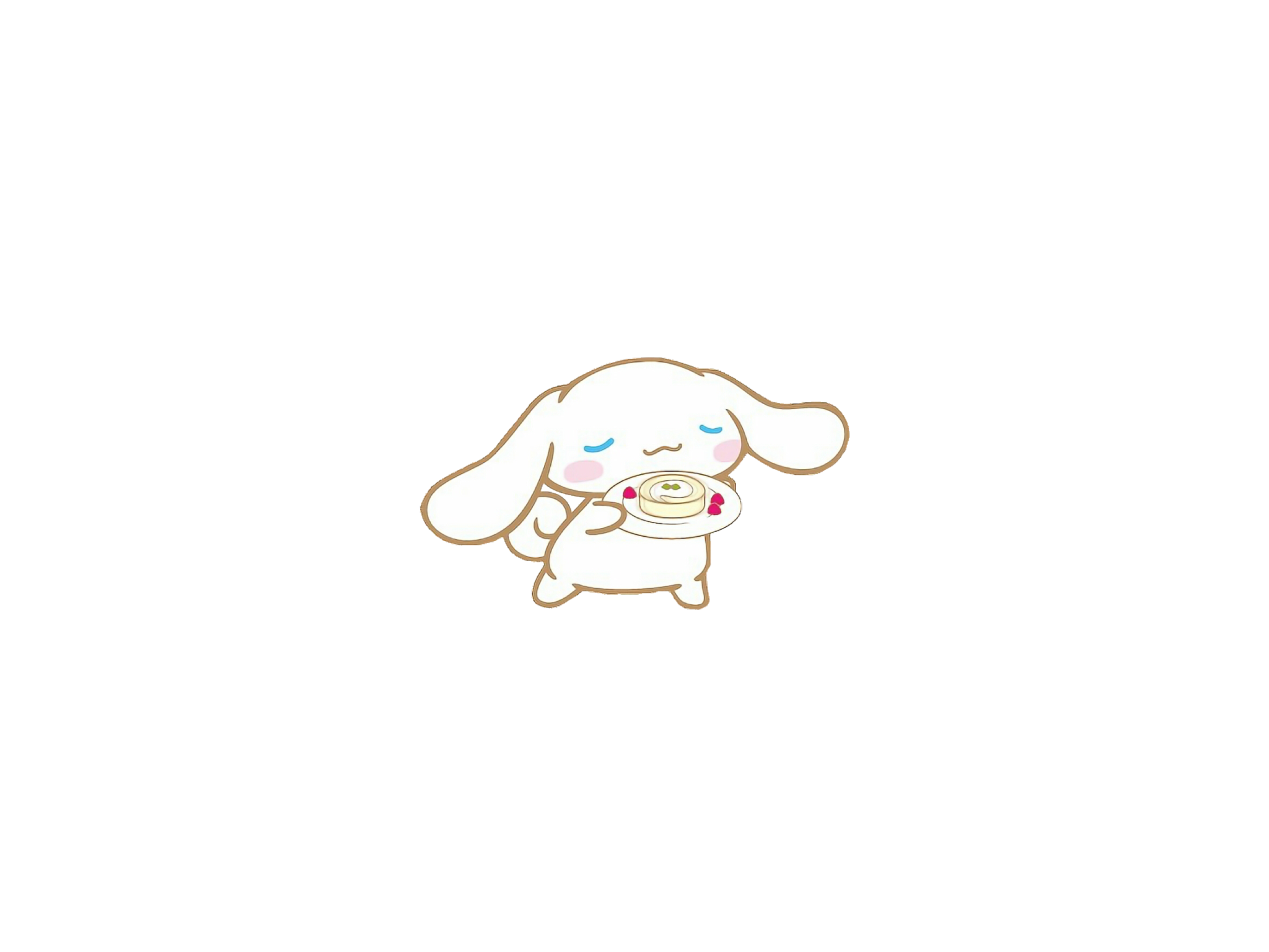 white soft cute tiny cinnamoroll sticker by @simjangjimin