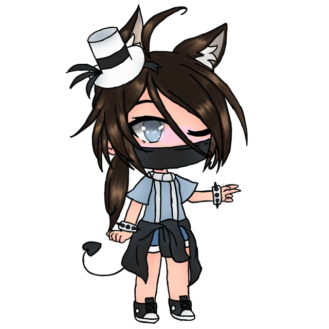 Devilgirl Deviltail Wolfears Blueeyes Sticker By Devilgirl Deviltail Wolfears Blueeyes Sticker By