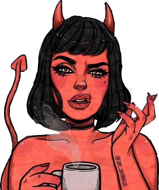 Demon Dark Aesthetic Girl Sticker By Emmabutterfly309