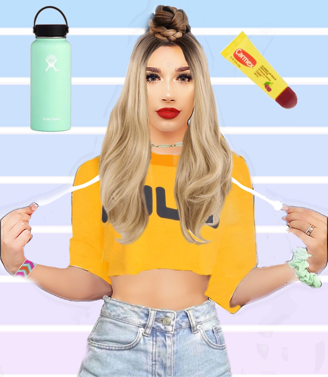 This visual is about freetoedit Visco girl James charles #freetoedit.