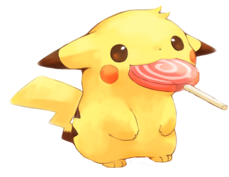 pikachu with a lollipop