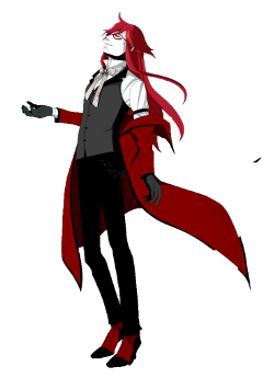 grellsutcliff grell sutcliff red sticker by @howdy_smai