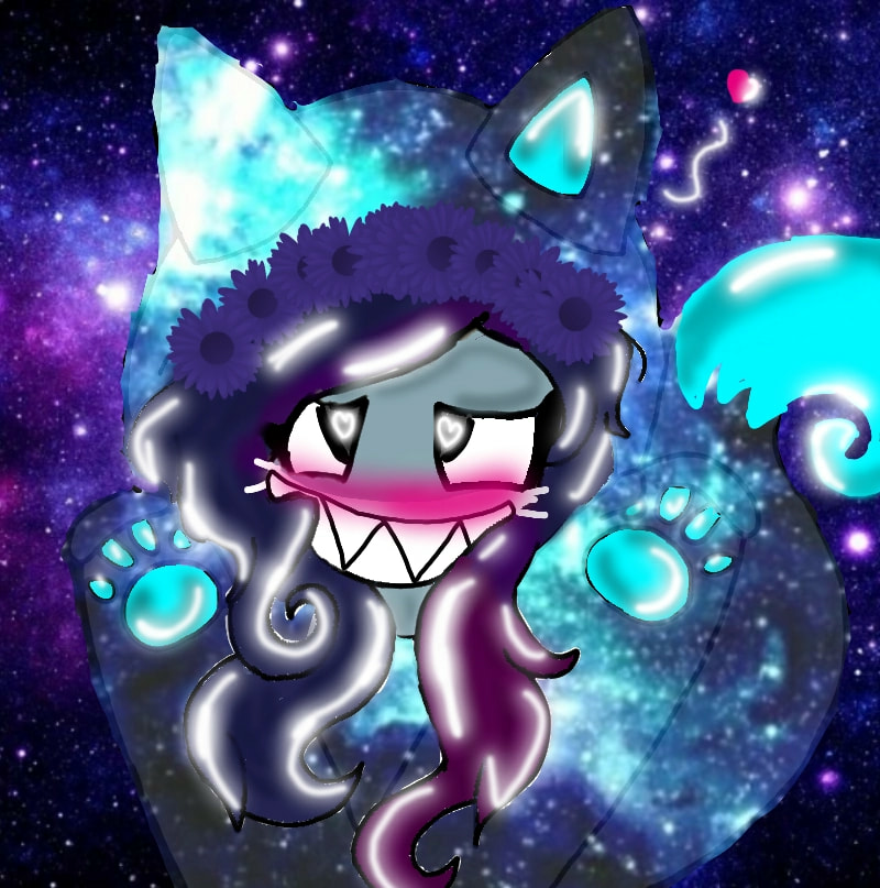 Cat Galaxy Galaxycat Galaxygirl Cute Roblox Furby Kiss - galaxy girl roblox