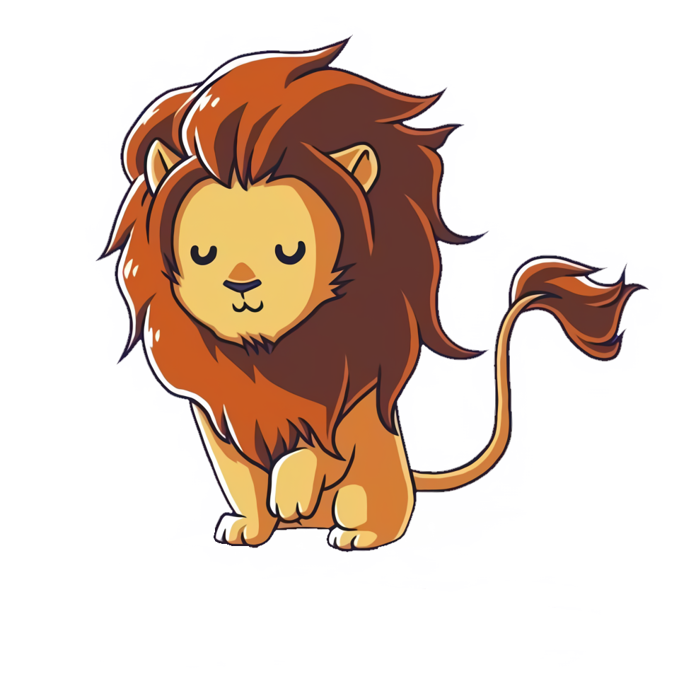 cute kawaii liondraw leon lion sticker by @fluffy_hara