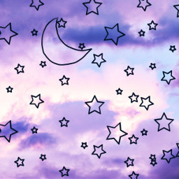 ecintheclouds intheclouds freetoedit stars moon