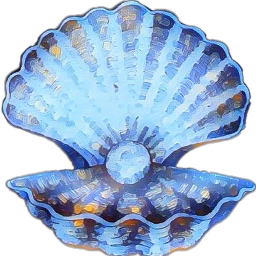 seashell blue stickerart starrynightremix freetoedit scseashell