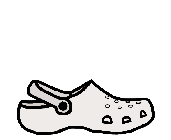 vsco white crocs