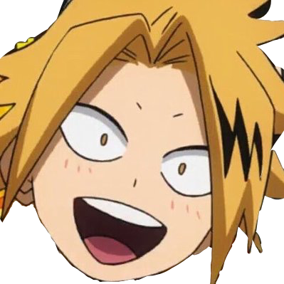 Denki Kaminari Denkikaminari Derp Uwu Sticker By Lil Riffix