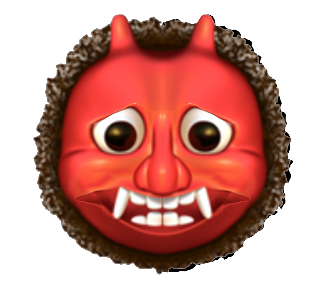 Demon emoji. Маска демона ЭМОДЖИ. Смайлик черт. Эмодзи черта. Красный монстр ЭМОДЖИ.