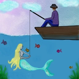 pesca sirena arte dibujo picsart dcfishingweek
