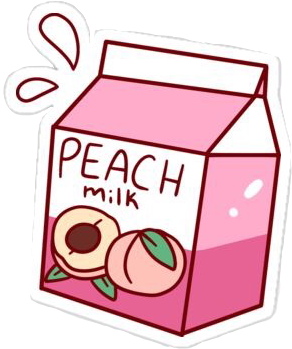 pink aesthetic kawaii peach fruit sticker by kristinadnc