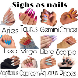 freetoedit nails cool cute horoscope