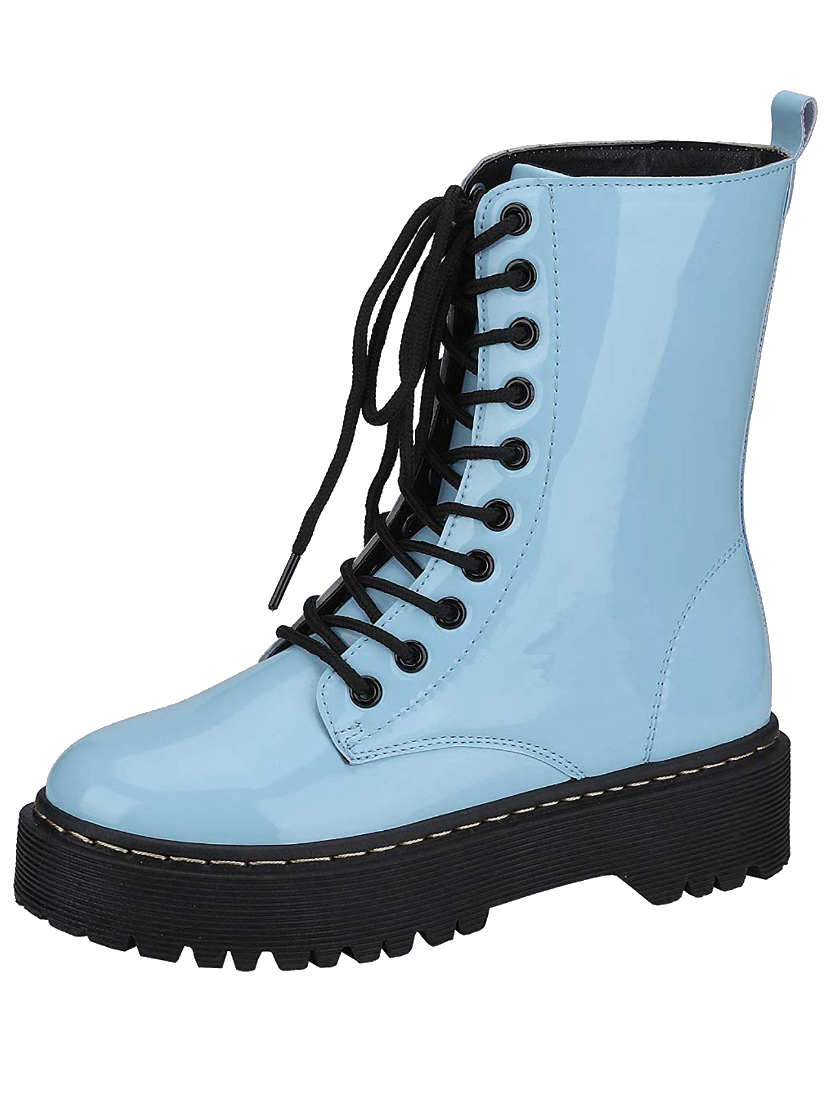 pastel blue boots