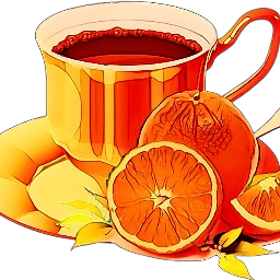 cup orange tea cupoftea freetoedit scorange