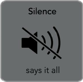 Silence Says It All Volume Off Silence Say It Sticker By @-Aesthetic_Girl-