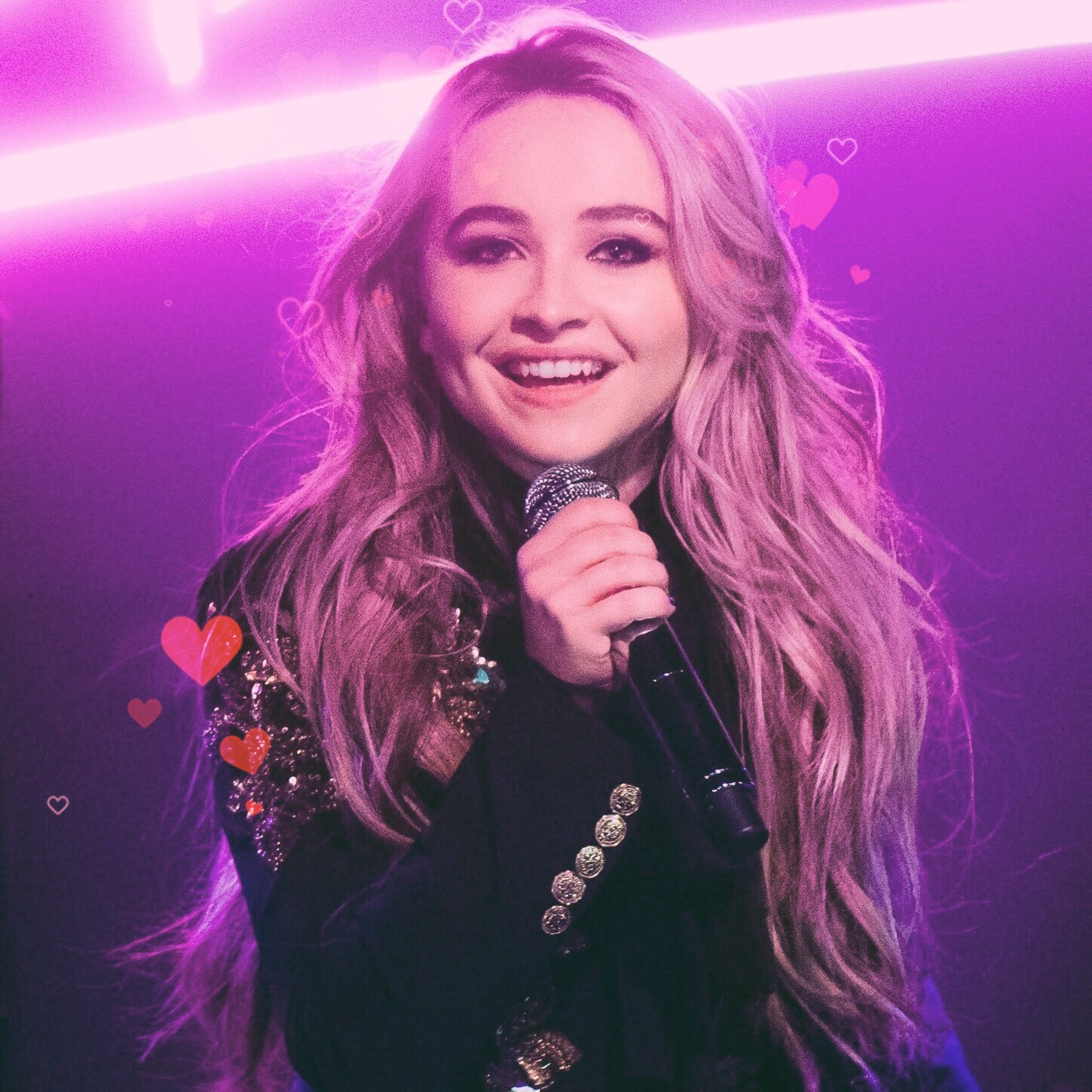 This visual is about freetoedit remix sabrinacarpenter pink hearts #freetoe...