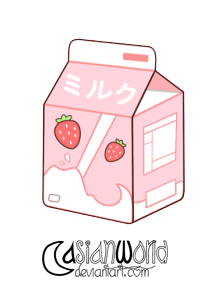 milk pinkathonday strawberry freetoedit