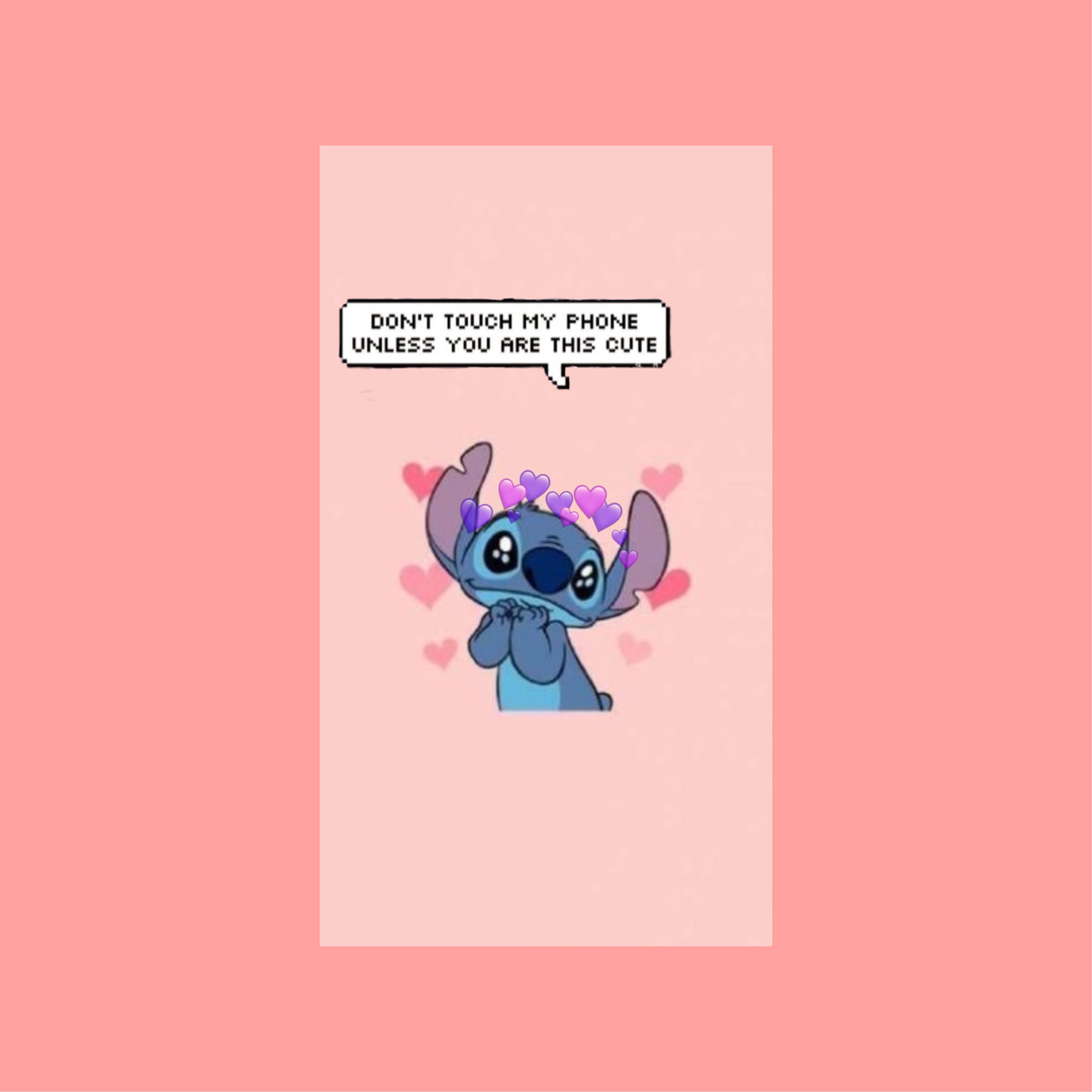 Cute Lock Screen Dont Touch My Phone Stitch Wallpaper - Goimages Universe