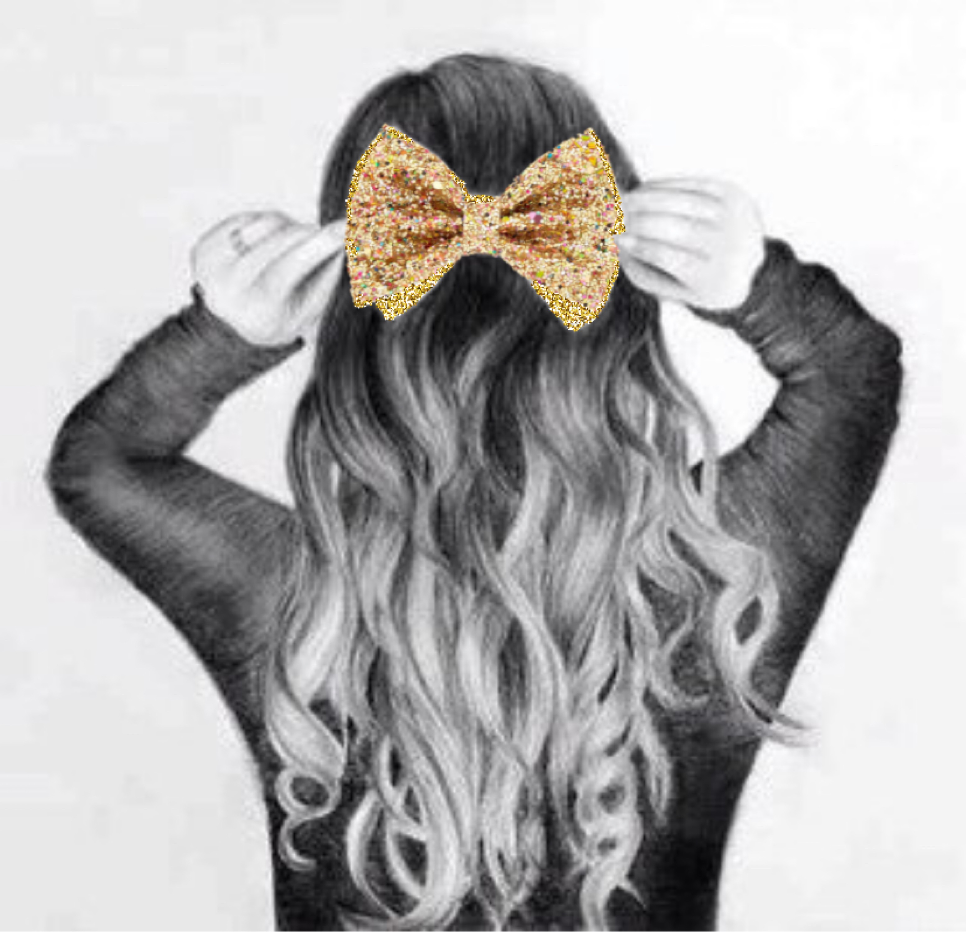 freetoedit bow hair gold girl #freetoedit image by @icygnus.