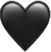 黒ハート ハート 背景透過 ハート絵文字 絵文字 Freetoedit Sticker By Seira