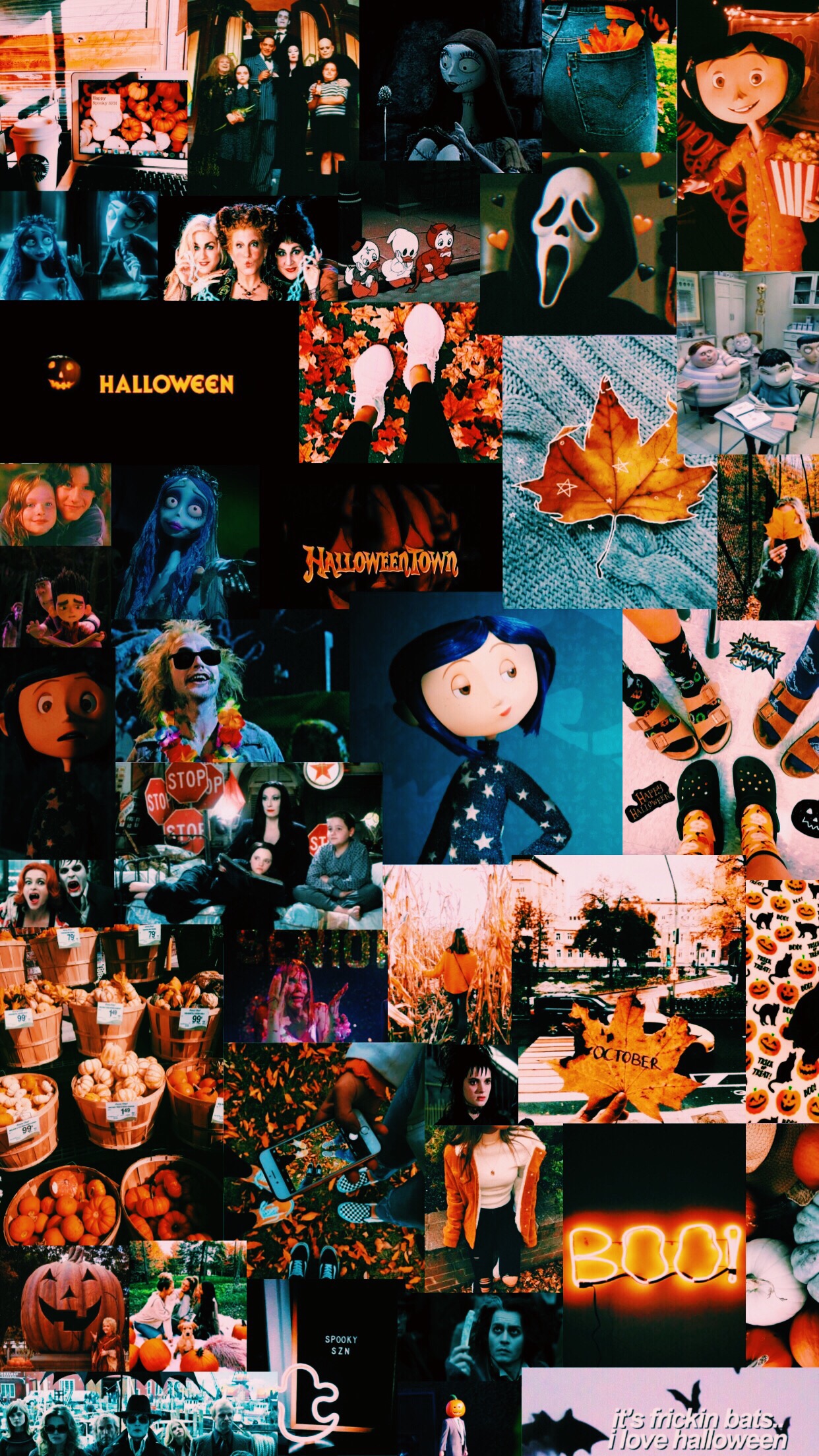 spooky sznnnnn #wallpaper #background #vsco #filter #collage #halloween