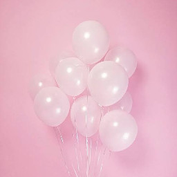 aesthetic pink baloons room background freetoedit