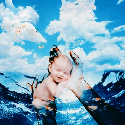 freetoedit baby clouds sea angels irchands