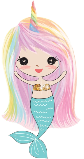 Mermaid Unicorn Girl Png Sticker By Stephaniejordan53