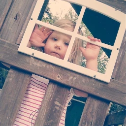 littlegirl playhouse window pcsomeoneinawindow someoneinawindow