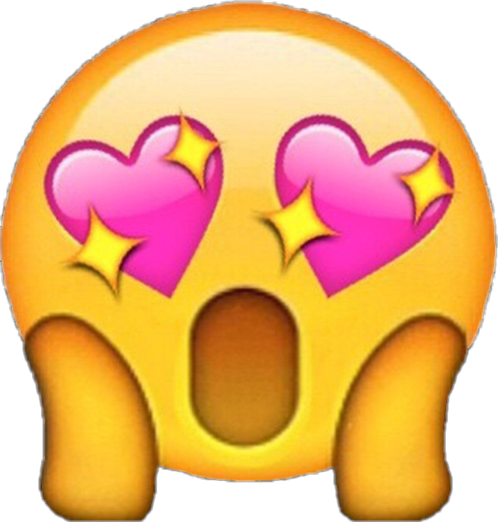 emoji instagram удивление сердце sticker by izaandelle_ace