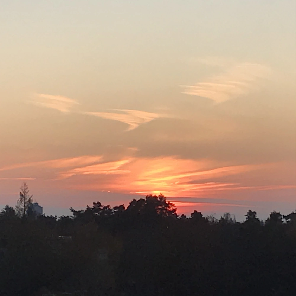 Sunset middle Franken, today..