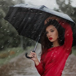 ecrainyseason rainyseason freetoedit woman red