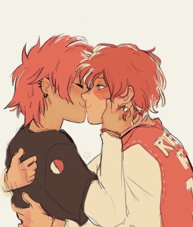 This visual is about He blushed kissing him @thatxonexperson @_villain_todo...
