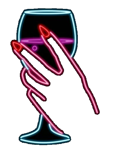 hand glass neon - Sticker by roniahamodi