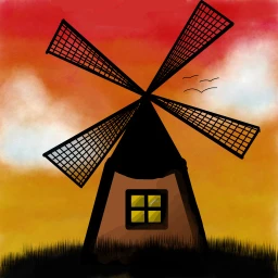 myart drawing challenge windmill voteforme❤ scenery dcwindmills windmills